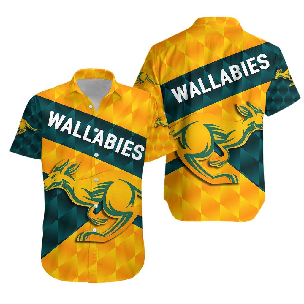 Wallabies Hawaiian Shirt Sporty Style K8