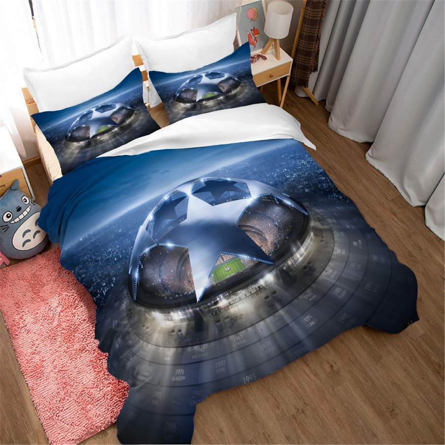 3D Football Soccer Quilt Cover Set Bedding Set Duvet Cover Pillowcases SF177