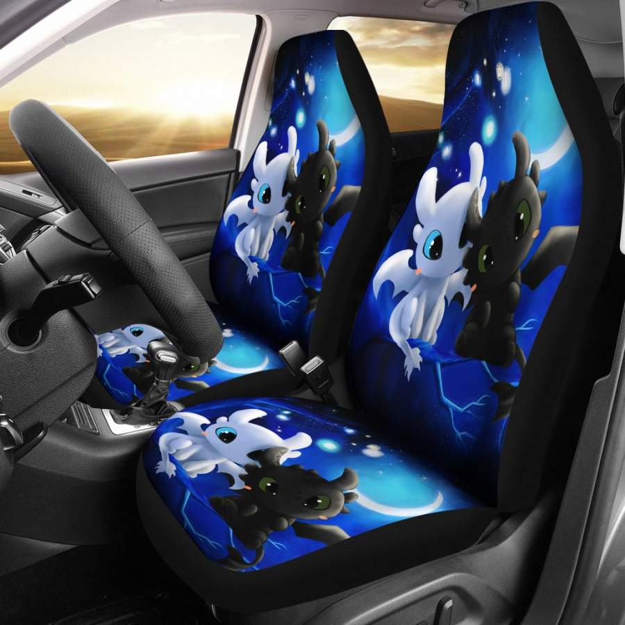 Toothless And The Light Fury Car Seat Covers