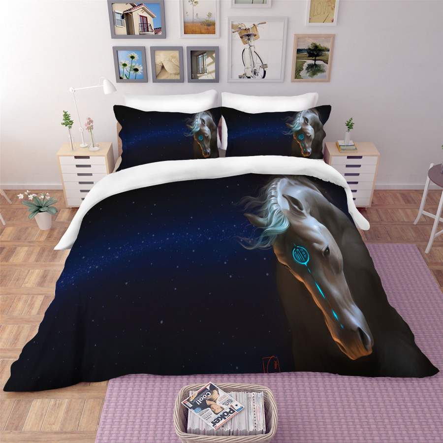 3D Myth Horse Quilt Cover Set Bedding Set Pillowcases 37