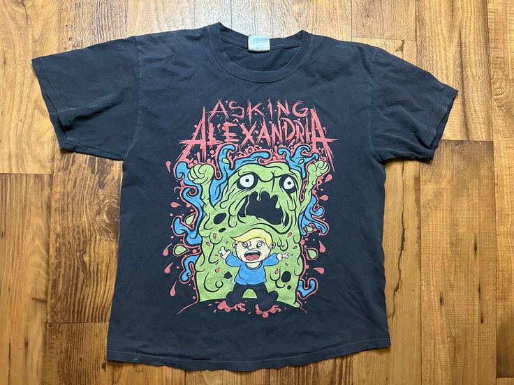 Vtg 2009 Asking Alexandria Stand Up And Scream Monster Band Music  T Shirt Ghostface Costume ideas  Fall Outfits  Shirt Outfits Ideas  halloween costume ideas