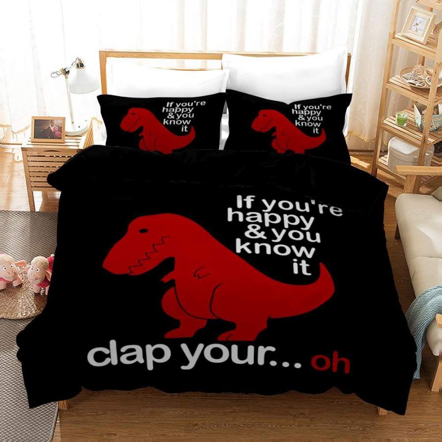 3D Red Abstract Dinosaur Quilt Cover Set Bedding Set Pillowcases 42