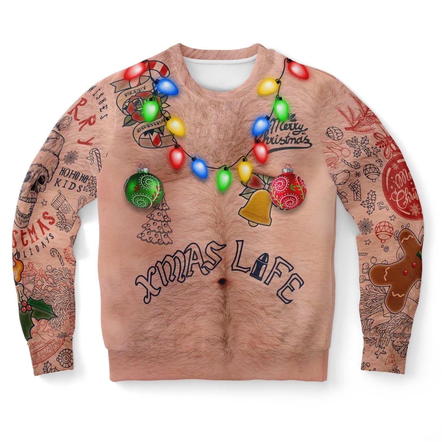 Topless Xmas Life Santa Ugly Christmas Sweater