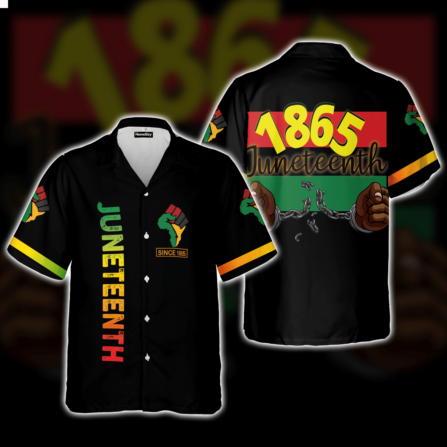 1865 Juneteenth Black Pride – Hawaiian Shirt Qt205243Lb