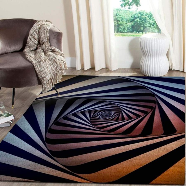 3D Area Rug – Floor Rug – Geometric Design Home Decor – HomeBeautyUS