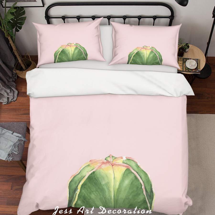 3D Pink Prickly Pear Quilt Cover Set Bedding Set Duvet Cover Pillowcases SF54