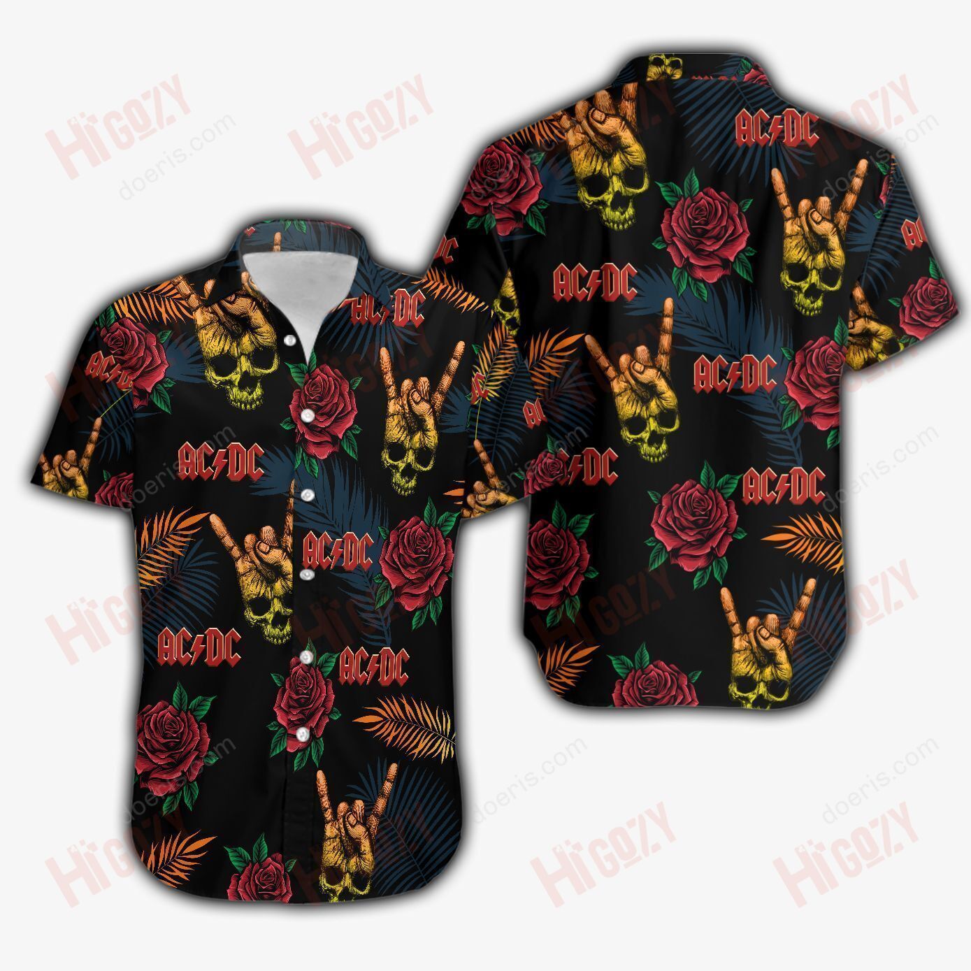 Ac/Dc Hawaii Shirts, Ac/Dc Sleeve Shirts Ac/Dc Aloha Shirts – Spnv393