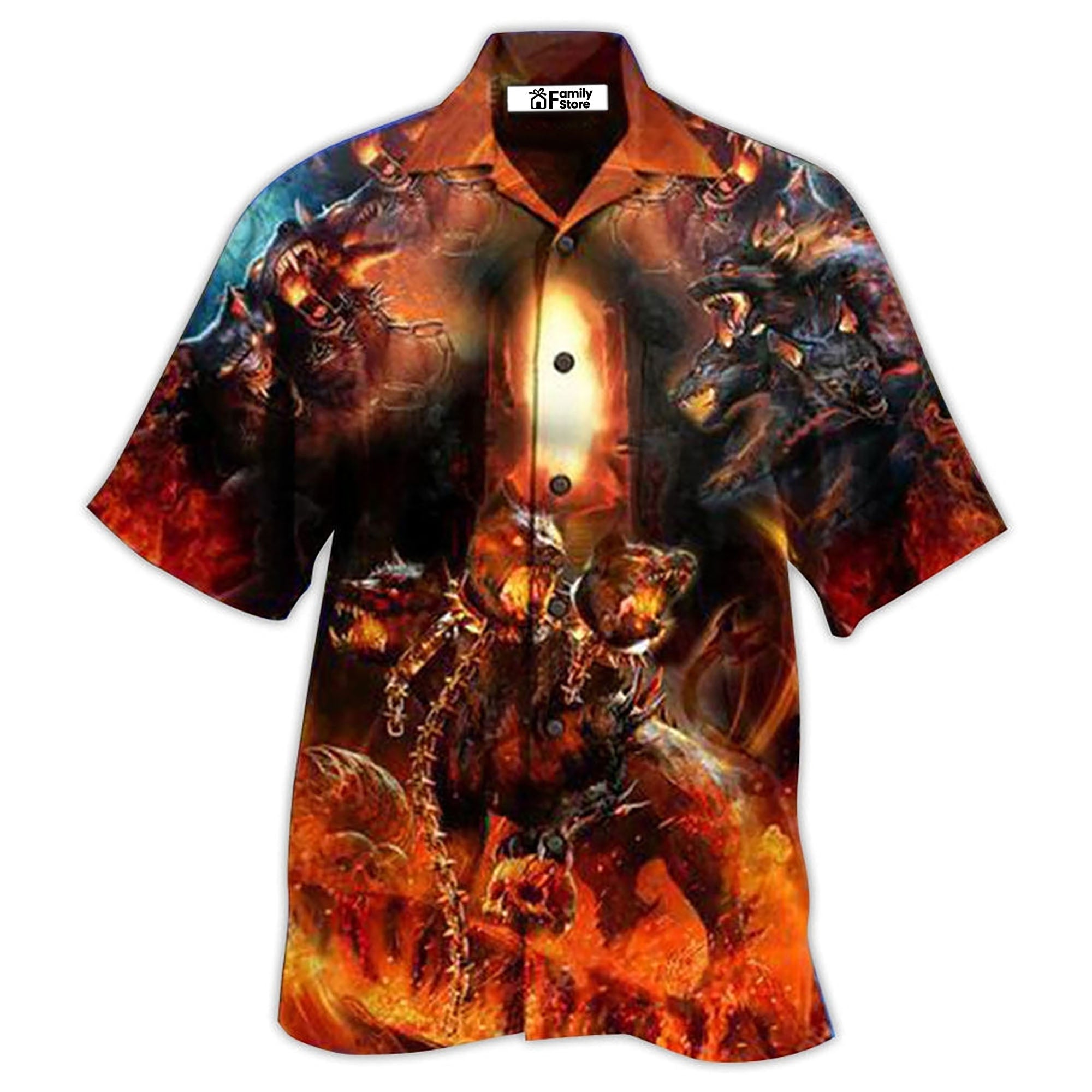 Viking Dog Amazing Cerberus Greek Mythology Style Hawaiian Shirt