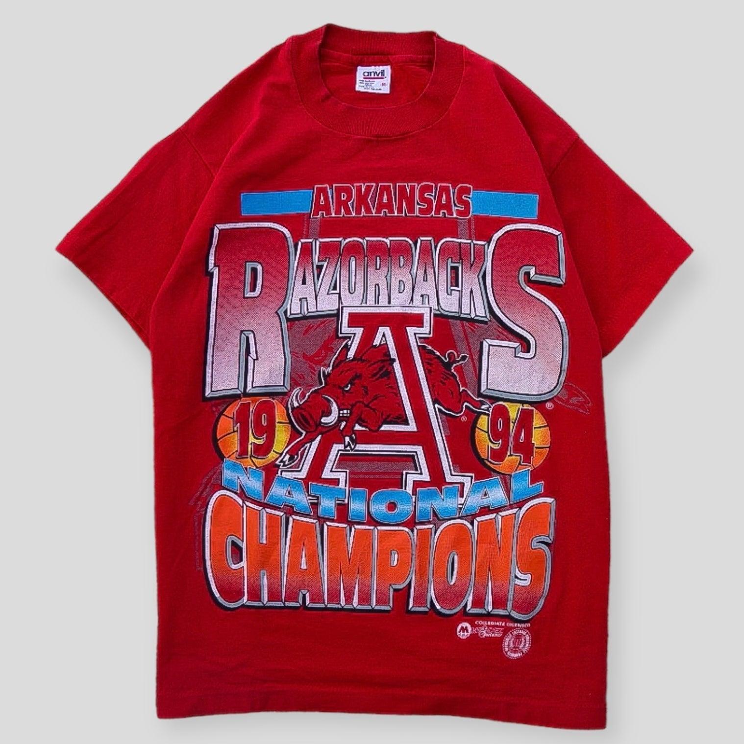 1994 National Champions Arkansas Official NCAA Vintage Tee|Arkansas tee, Shirt Outfit Idea