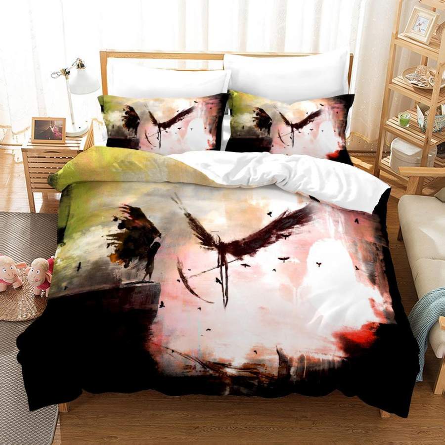 3D Skeleton Eagle Quilt Cover Set Bedding Set Duvet Cover Pillowcases 18 4 LQH