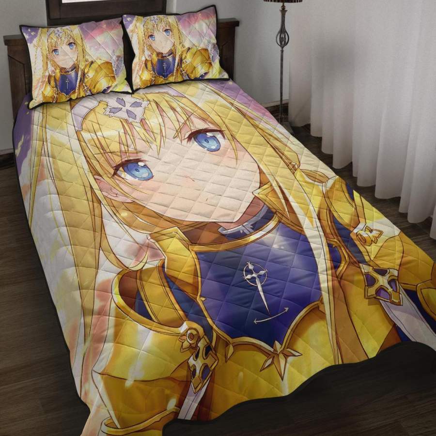 Alice Schuberg Sword Art Online Anime Quilt Bed Set – Pillow Case – amazing decor gift ideas 2