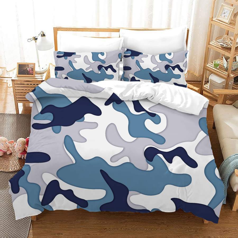 3D Disruptive Pattern Quilt Cover Set Bedding Set Duvet Cover Pillowcases JN 1142