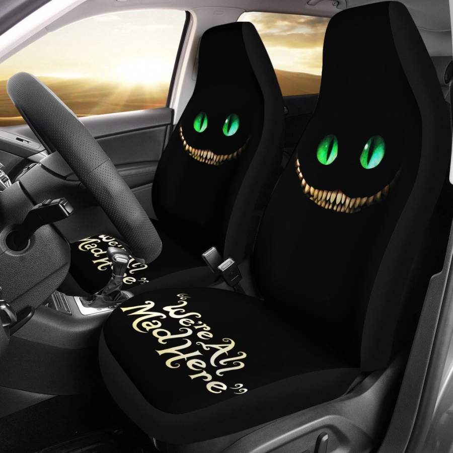 We’re All Mad Here Cheshire Cat in Black theme Car Seat Covers