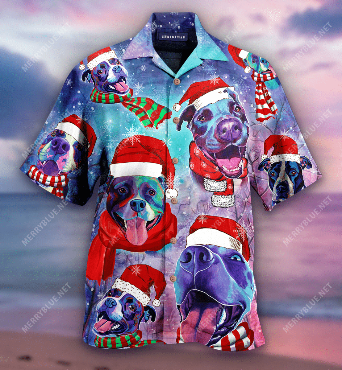 All I Want For Christmas Are Pit Bulls Unisex Hawaiian Shirt