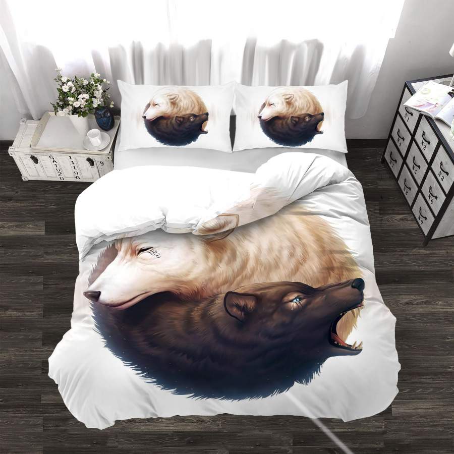 3D Wolf Quilt Cover Set Bedding Set Duvet Cover Pillowcases SF02