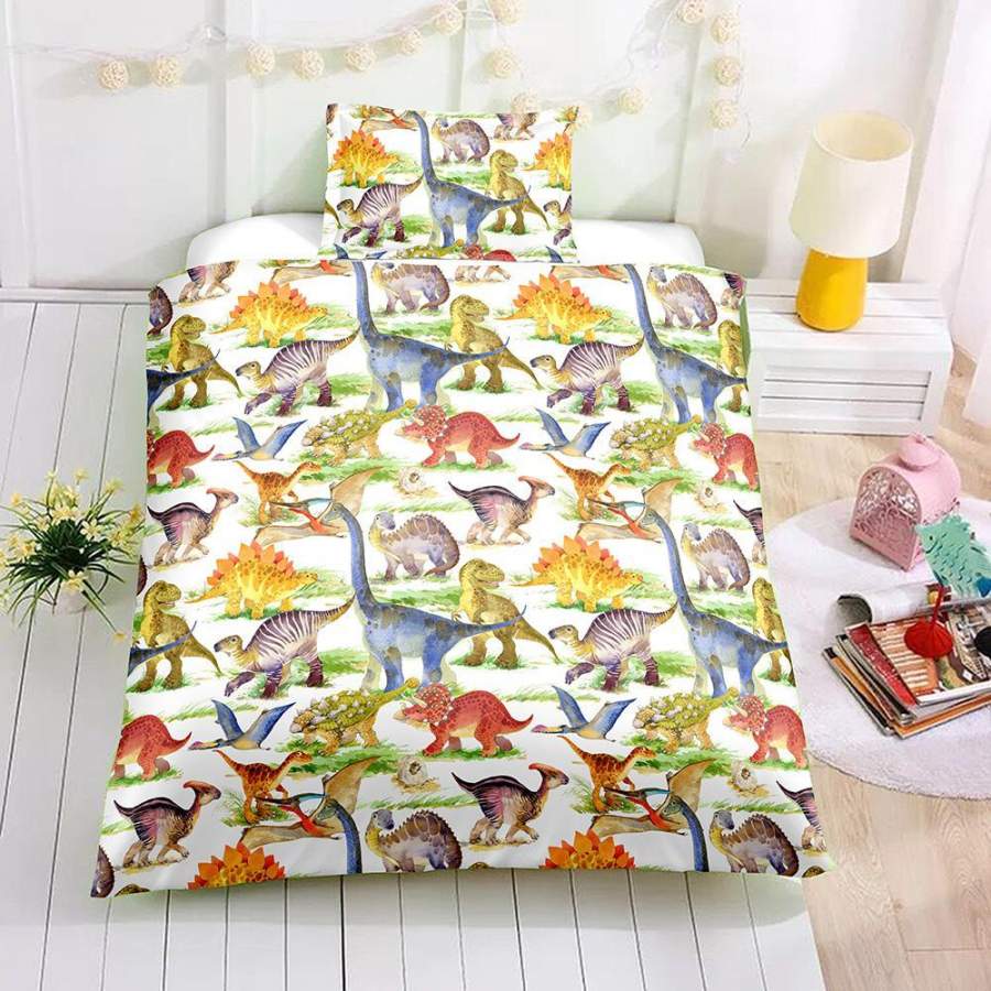 3D Cartoon Dinosaur Quilt Cover Set Bedding Set Pillowcases 58