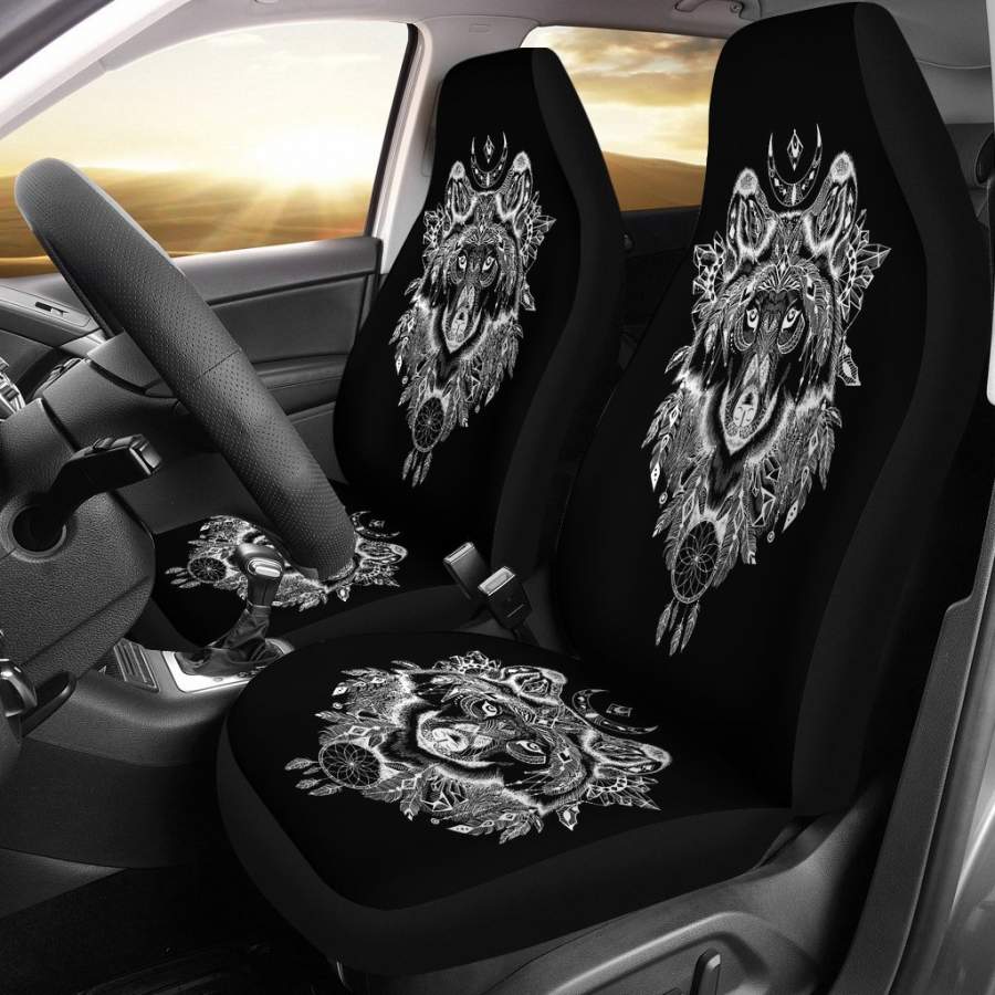 Wolf Art Madala Black theme Car Seat Covers