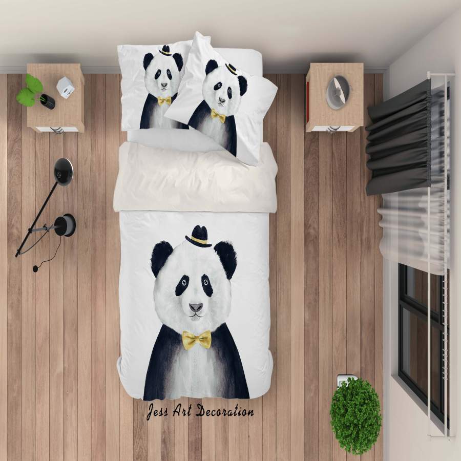 3D White Panda Quilt Cover Set Bedding Set Pillowcases 46