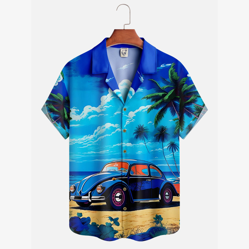 Vintage Car Beachside – Hawaiian Shirt