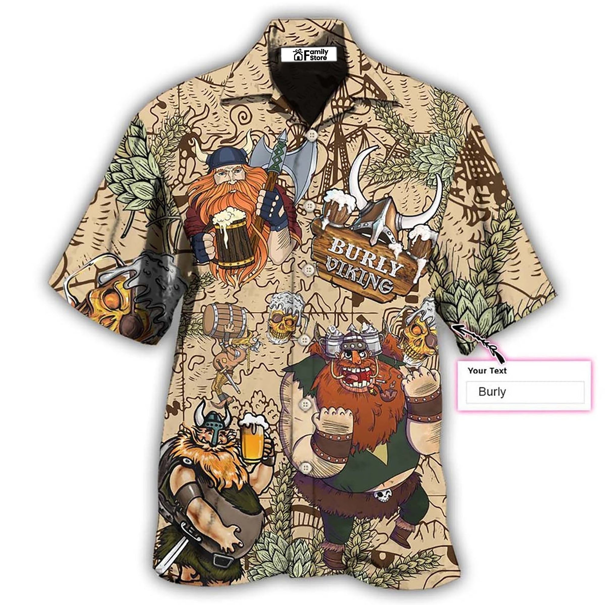 Viking Victory Style Personalized Hawaiian Shirt