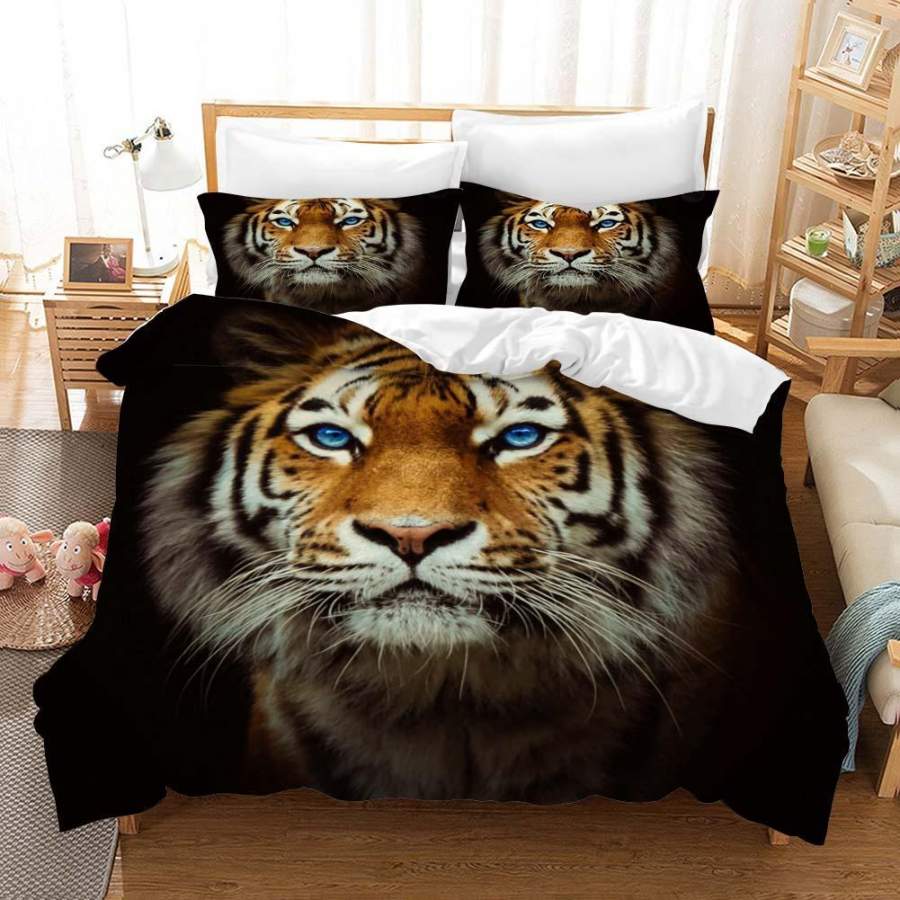 3D Tiger Face Quilt Cover Set Bedding Set Pillowcases 185