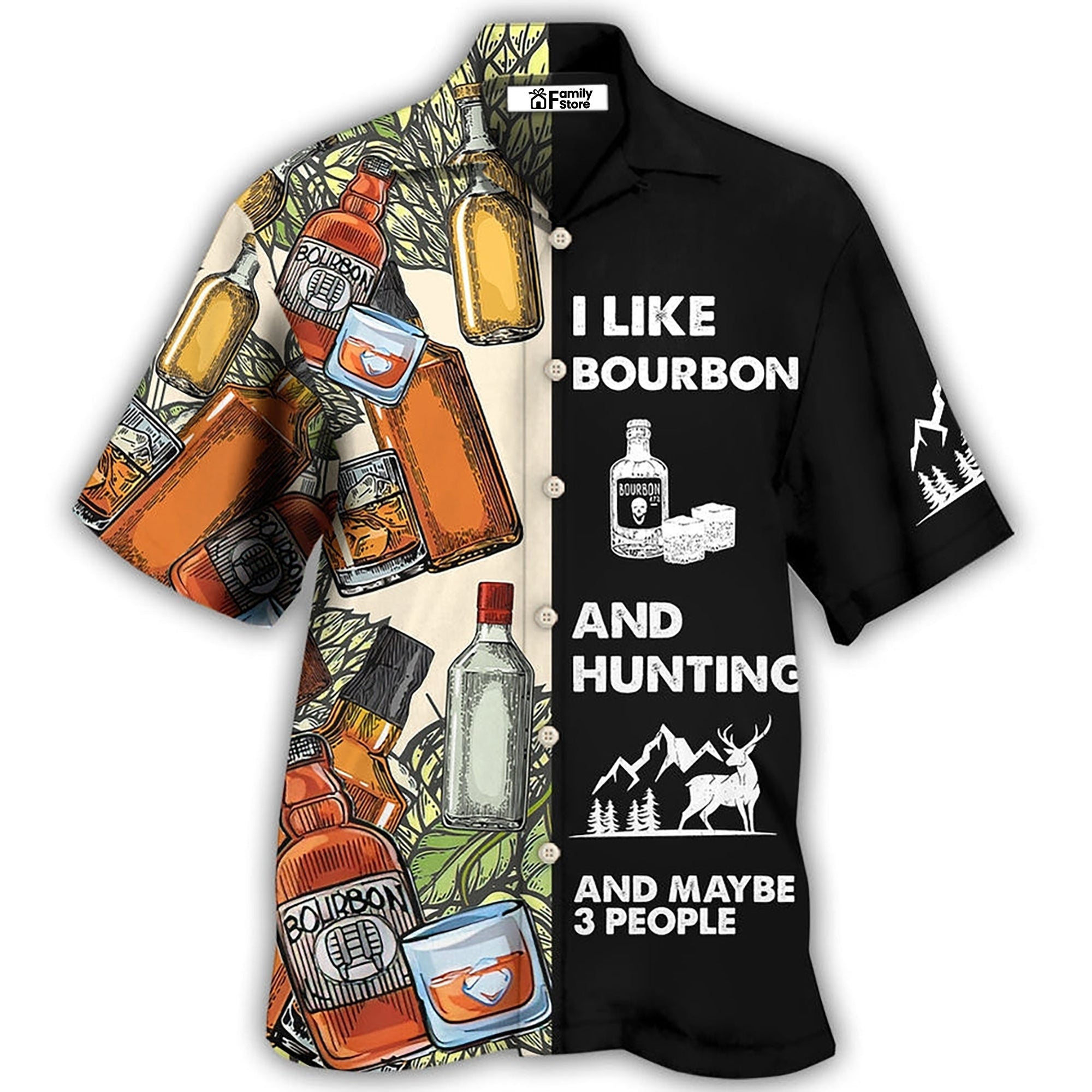 Wine Hunting I Like Bourbon – Hawaiian Shirt