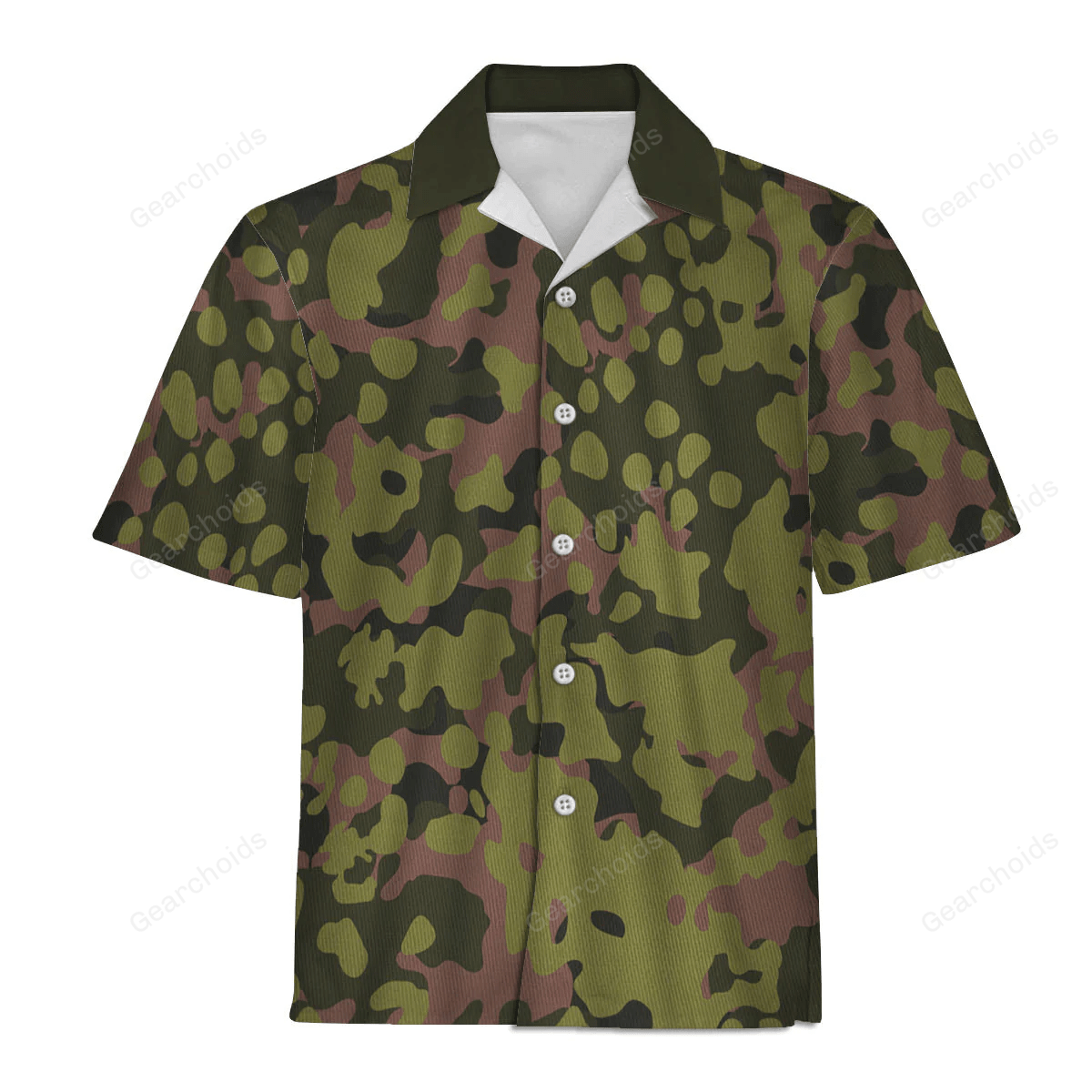 Waffen Ss Type Ii M42 Oakleaf A Smock Dark Variant Hawaiian Shirt