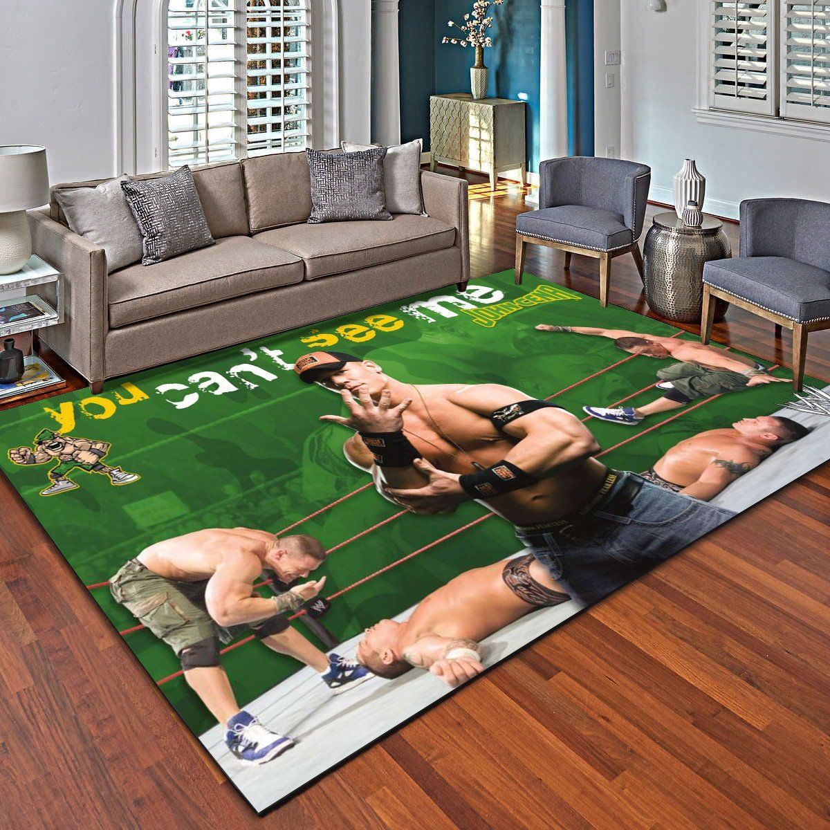 Wwe John Cena Can T See Me Rugs, Living Room Bedroom Carpet