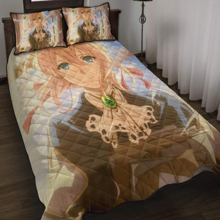 Violet Evergarden 1 Anime Quilt Bed Set – Pillow Case – amazing decor gift ideas