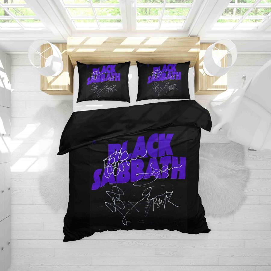 3D Black Sabbath Signature Quilt Cover Set Bedding Set Duvet Cover Pillowcases SF69