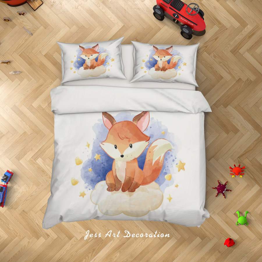 3D Fox Star Quilt Cover Set Bedding Set Duvet Cover Pillowcases SF24