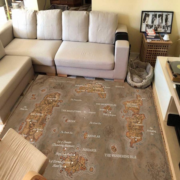 WoW Azeroth Map High Resolution Area Rug 04967 – HOME DECOR – BEDROOM LIVING ROOM DECOR