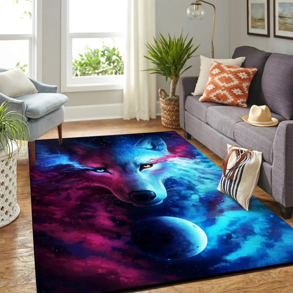 Wolf Carpet floor area rug – home decor – Bedroom Living Room decor