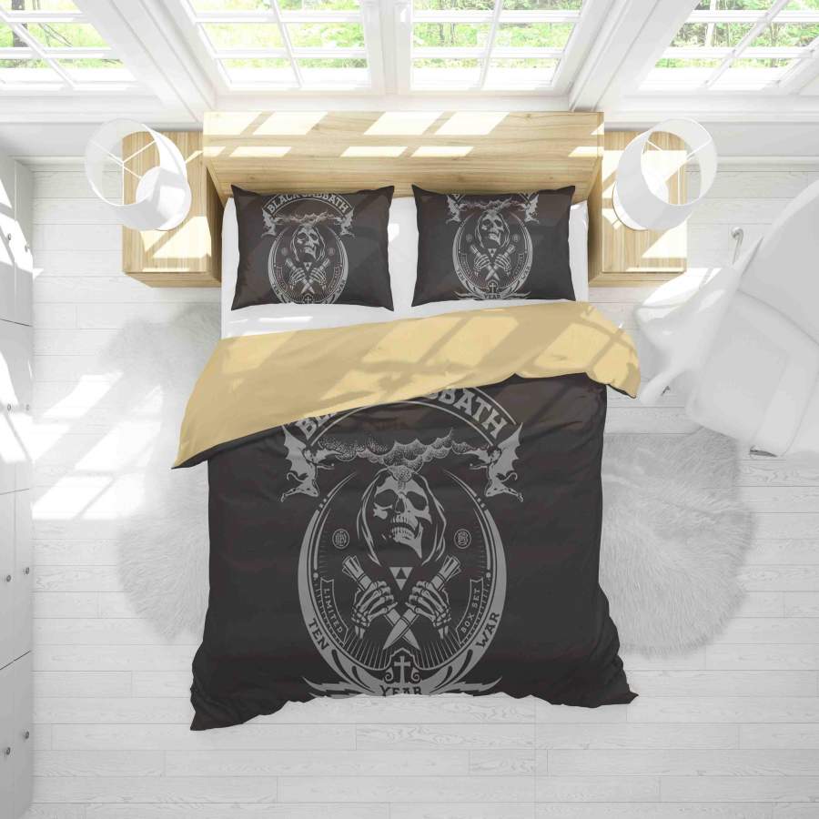 3D Skull Black Sabbath Quilt Cover Set Bedding Set Duvet Cover Pillowcases SF90