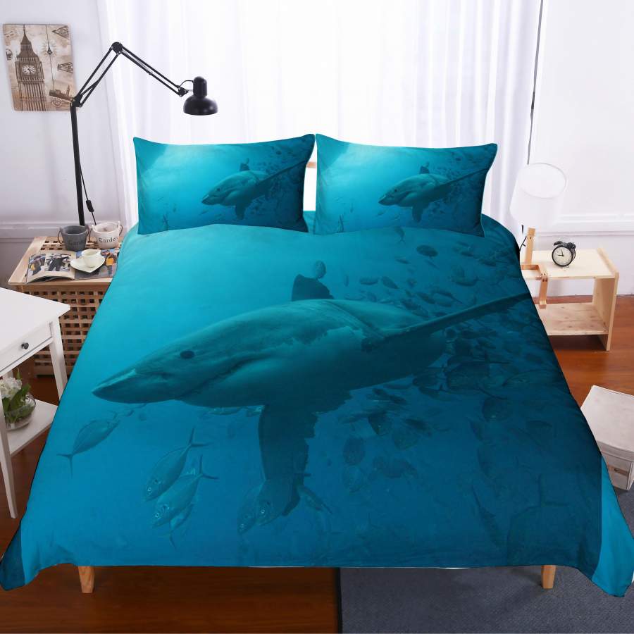 3D Shark Quilt Cover Set Bedding Set Pillowcases 131