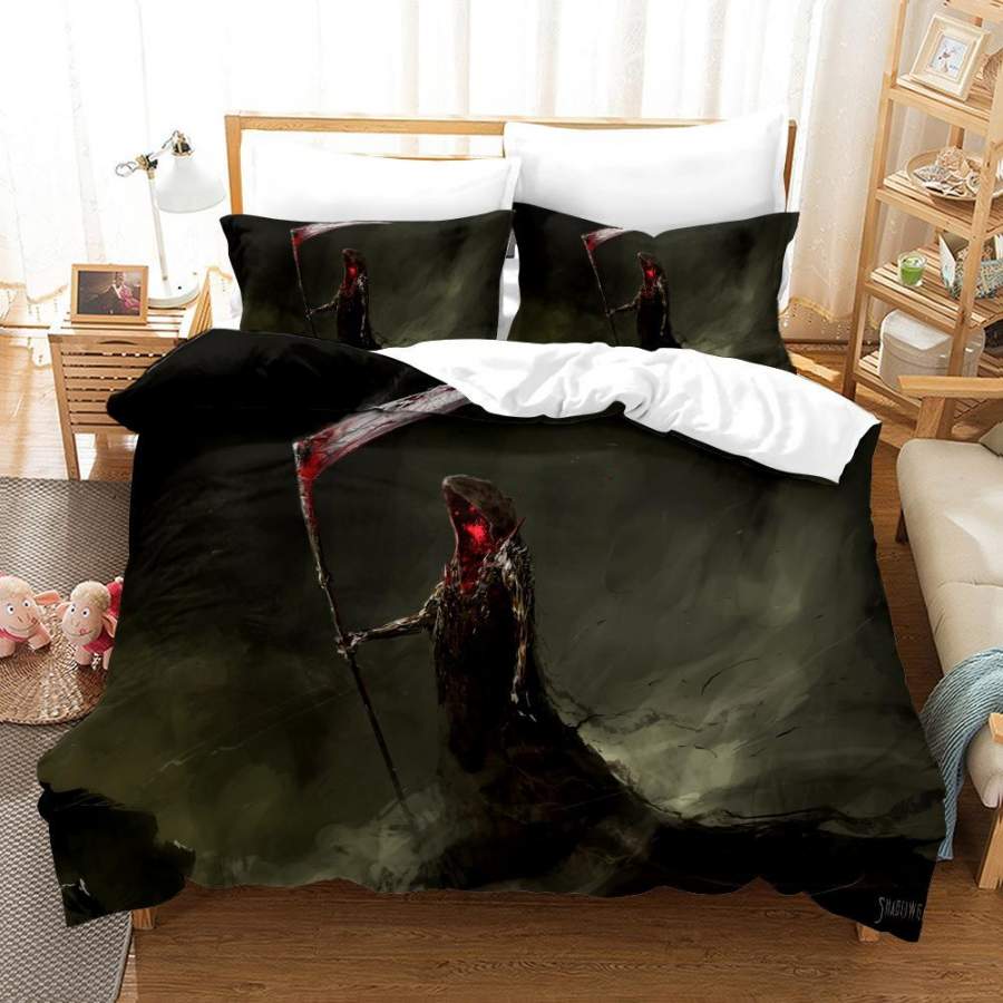 3D Skull Black Quilt Cover Set Bedding Set Duvet Cover Pillowcases A192 LQH