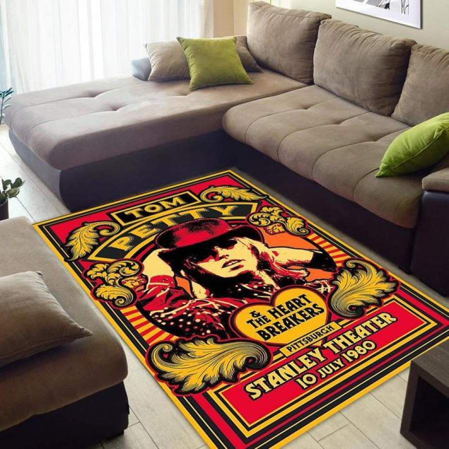 Tom Petty Stanley Theatre Pittsburgh 1980 Area Rug – HOME DECOR – BEDROOM LIVING ROOM DECOR