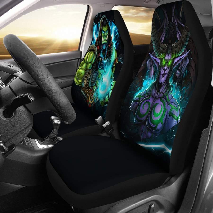 Warcraft Illidan Stormrage x Thrall Car Seat Covers