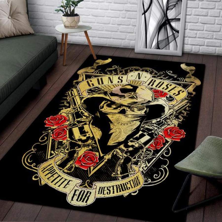 2020 Guns N Roeses Appetite for Destruction Rug – HOME DECOR – BEDROOM LIVING ROOM DECOR