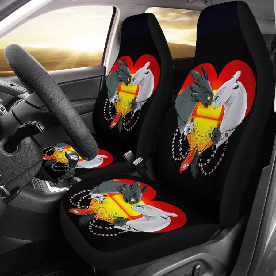 Toothless And The Light Fury Car Seat Covers 1