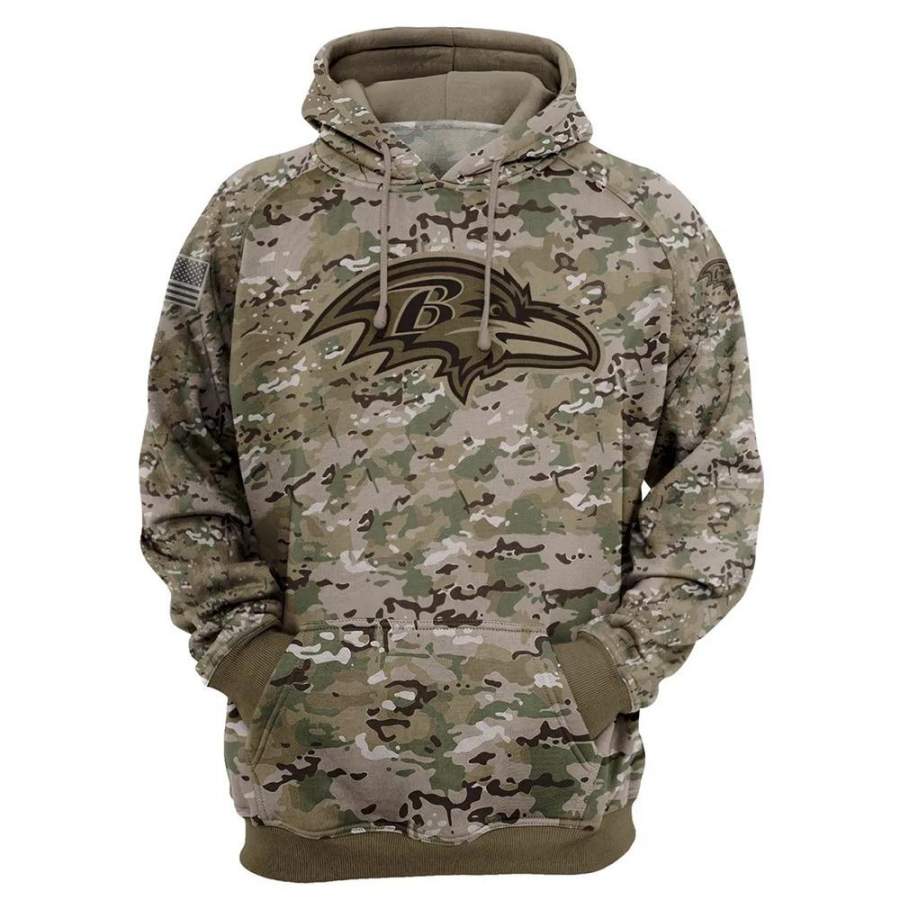 Baltimore Ravens Camo Hoodie 3D Printed