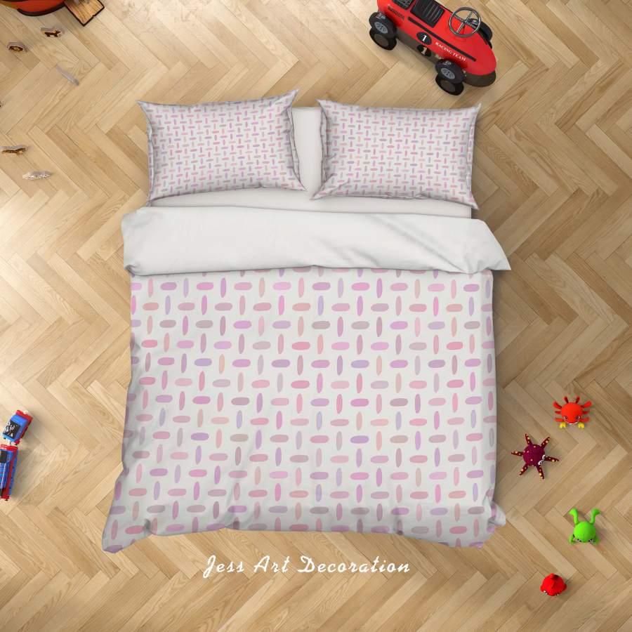 3D Pink Pattern Quilt Cover Set Bedding Set Duvet Cover Pillowcases SF75