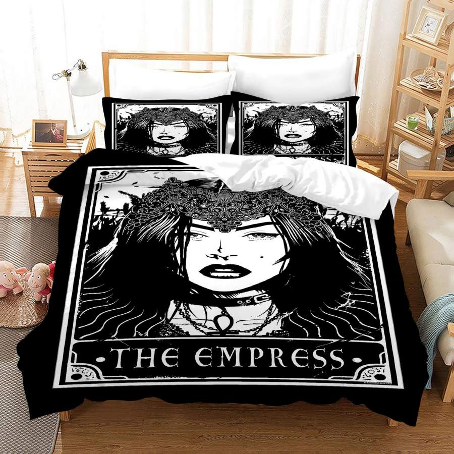 3D Black White Tarot Empress Quilt Cover Set Bedding Set Duvet Cover Pillowcases SF47