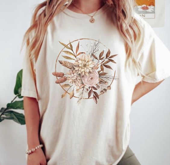 Wildflowers Shirt, Botanical Shirt, Vintage Flowers tshirt, Gardening Shirt