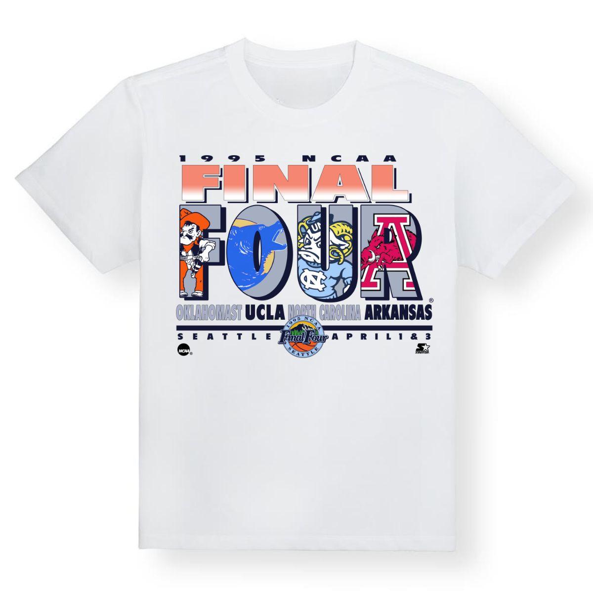 1995 NCAA Final Four T-Shirt , 1995 Final Four Seattle Graphic Tee , 1995 NCAA Basketball Final Four Shirt , 1995 Final Four Oklahoma State UCLA North Carolina Arkansas Tee , 1995 Seattle Final Four Basketball Tee , Casual Wear ,Stylish Crewneck, Shirt Outfit Idea