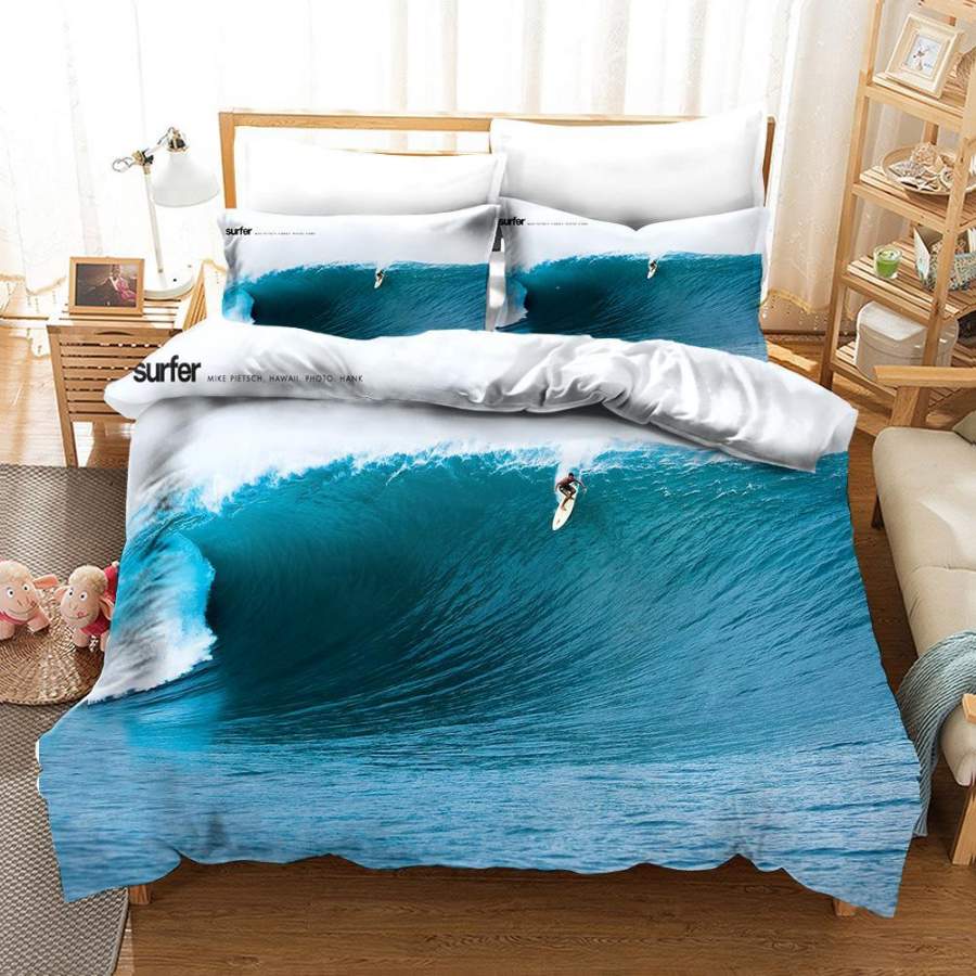 3D Surfer Sea Quilt Cover Set Bedding Set Pillowcases 148