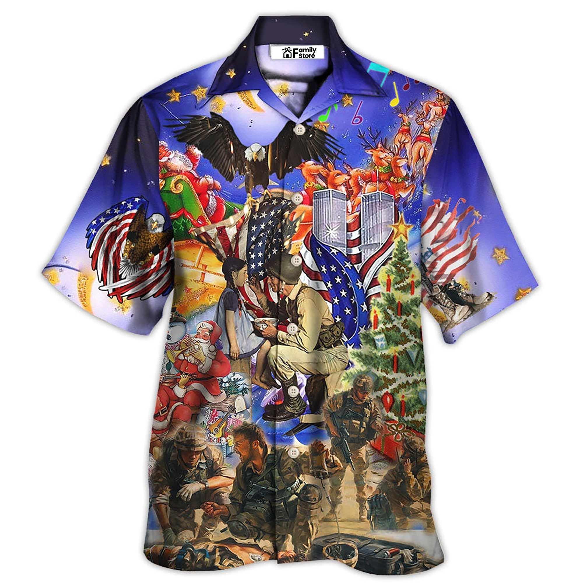 Veteran Christmas Merry Christmas Twinkle Style – Hawaiian Shirt