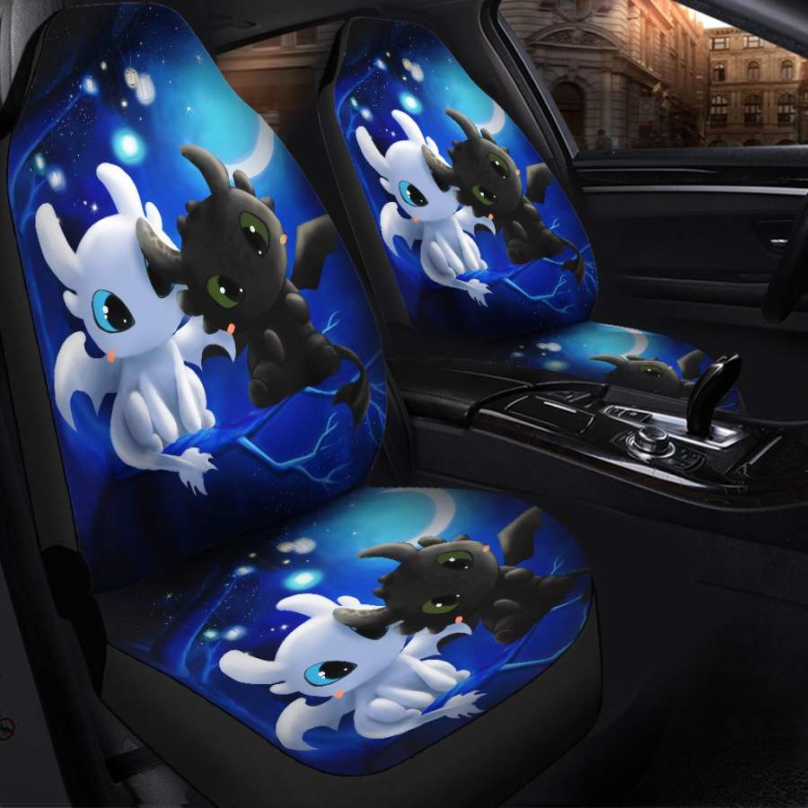 Toothless Light Fury Night Fury Seat Covers