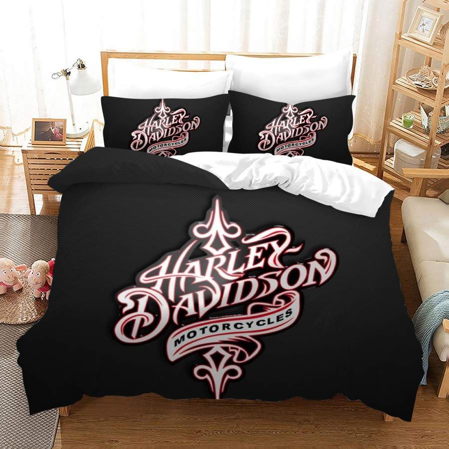 3D Harley-Davidson Motorcycles Quilt Cover Set Bedding Set Duvet Cover Pillowcases SF91