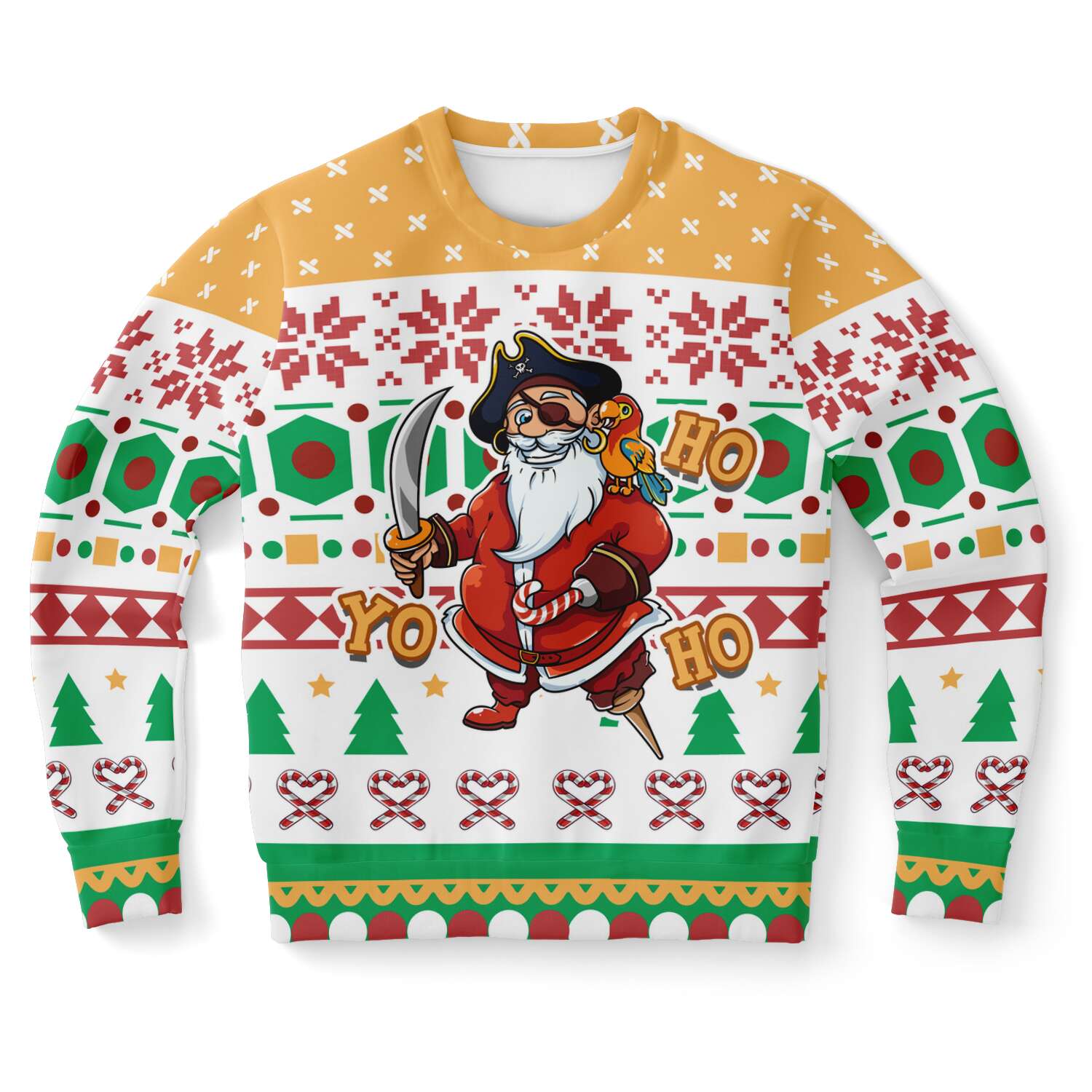 Yo Ho Ho Pirate Santa Ugly Christmas Sweater